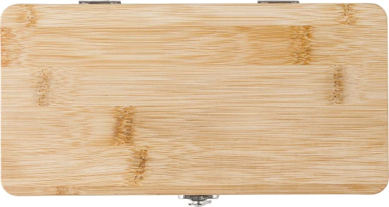 Gereedschapsset | Koolstofstaal | 27-delige set | Bamboe koffer met ijzeren clip | Hoge kwaliteit | bruin