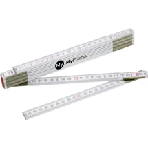 Opvouwbare liniaal | Hout | 24.3x1.5x3.6cm | Totale lengte 2m | Schaal in cm | Beschermende coating