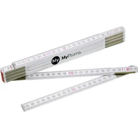 Foldable ruler | Wood | 24.3x1.5x3.6cm | 2m total length | Scale in cm | Protective coating