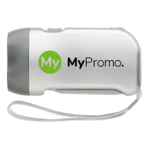 Lampe torche dynamo en ABS | Auto-rechargeable | Deux lumières LED | Option standard