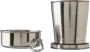 Faltbecher | Edelstahl | 220 ml | Mit Metallkarabiner