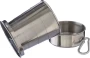 Faltbecher | Edelstahl | 220 ml | Mit Metallkarabiner
