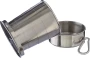 Faltbecher | Edelstahl | 220 ml | Mit Metallkarabiner