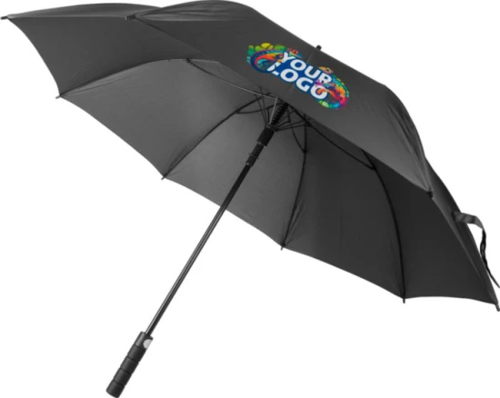 Umbrella | rPET | 120cm | Velcro closure | Windproof | black