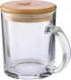 Mug | Verre recyclé en soda-lime | 300 ml | Couvercle en bambou