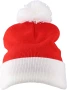Chapeau de noël | Acrylique tricoté | Avec pompon | Festif
