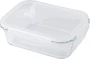 Boîte à repas | Verre & couvercle en plastique | 1L | Compatible avec le micro-ondes