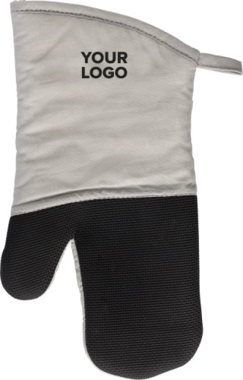 Oven mittens | Cotton | Rubber grip | Sold per piece | black