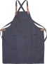 Grembiule | Denim 280g/m² | Spallacci | 2 tasche frontali