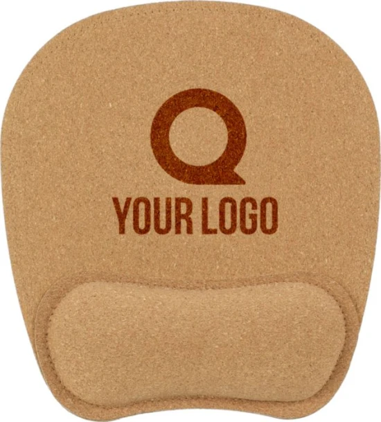 Mouse pad | Cork | 21,6x20x2,4cm | Ergonomic | brown
