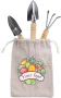 Kit d’outils de jardin | Bois & acier inoxydable | 3 pièces | Dans une pochette à cordon en coton