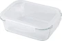 Boîte à repas | Verre & couvercle en plastique | 1L | Compatible avec le micro-ondes