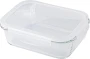 Boîte à repas | Verre & couvercle en plastique | 1L | Compatible avec le micro-ondes
