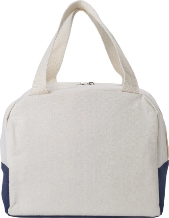 Cooler bag | Cotton with PEVA lining | 280 grammeme m² | One large compartment and one small front pocket | natural