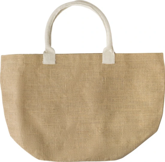 Boodschappentas | Jute | Katoenen hengsels | 52x17x33cm | Eco-vriendelijk | beige