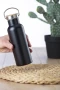 Gourde isotherme | Acier inoxydable | 500ml | Bouchon à vis en bambou
