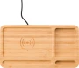 Organiser with wireless charging | Bamboo | 5W | Incl USB charging cable