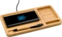 Organiser with wireless charging | Bamboo | 5W | Incl USB charging cable