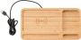 Organizador con carga inalámbrica | Bambú | 5W | Incl. cable de carga USB