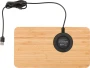Organiser with wireless charging | Bamboo | 5W | Incl USB charging cable