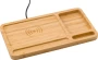 Organiser with wireless charging | Bamboo | 5W | Incl USB charging cable