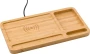 Organiser with wireless charging | Bamboo | 5W | Incl USB charging cable
