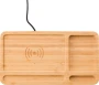 Organiser with wireless charging | Bamboo | 5W | Incl USB charging cable