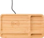 Organiser with wireless charging | Bamboo | 5W | Incl USB charging cable