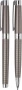 Charles Dickens pennenset | Metaal | Grijze metallic balpen en rollerbalpen