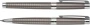 Charles Dickens pennenset | Metaal | Grijze metallic balpen en rollerbalpen