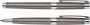Charles Dickens pennenset | Metaal | Grijze metallic balpen en rollerbalpen