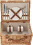 Picnic basket for two people | Stainless steel cutlery | 40 x 30 x 19 cm