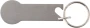 Sleutelhanger | Roestvrij staal | 6 x 2,3 x 0,18 cm | Multifunctioneel | Winkelwagenmuntje | Flesopener