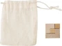 Wooden cube | Puzzle | Packaged in cotton pouch