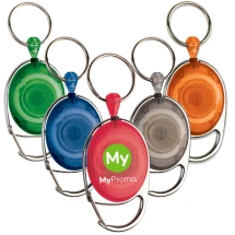 Sleutelhanger | ABS & metaal | Intrekbaar koord: 60mm