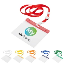 Keycord met badgehouder | PVC & Polyester | Incl. karabijnhaak