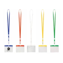 Keycord met badgehouder | Polyester & PVC | 58 cm | Karabijnhaaksluiting