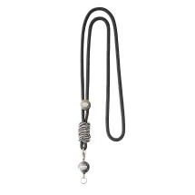 Tour de cou | Polyester | Enrouleur badge en alliage de zinc | Cordon 100 cm