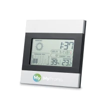 Weather station | ABS aluminium | Including clock