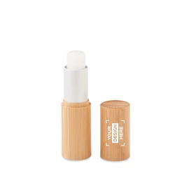 Bálsamo labial sostenible | Estuche de bambú | Sabor vainilla