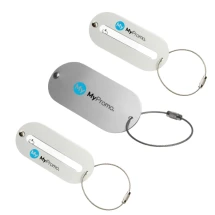 Gepäckanhänger | Aluminium | Metallkordelverschluss