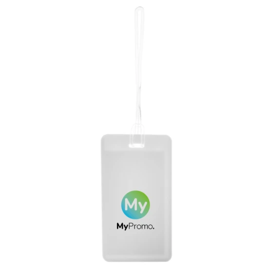 Bagagelabel | Plastic | Papieren inzet | Wit