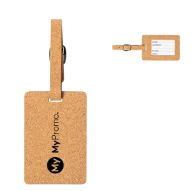 Lugagge tag | Cork & Metal | 64×95×4 mm | With buckle