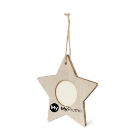 Photo frame Christmas ornament | Soft wood | 4x4 cm | 3 designs