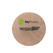 Kerstclip | Hout & metaal | Ø4 × 5,5 cm | Boom en ster