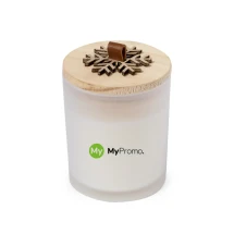 Geurkaars | Glas | Vanille | Sneeuwvlok ontwerp