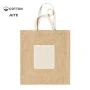 Tote bag | 240g/m2 | Corpo in iuta | Tasca frontale in cotone | Max 6kg | Toni naturali