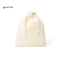 Klein natural Line Bag | 105g/m2 | 100% Baumwolle | Genähtes Finish | Selbstschließende Schnüre
