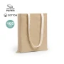 Sac shopping | Papier recyclé laminé | 105g/m2 | Longues poignées en coton | Finition cousue | Max 8kg