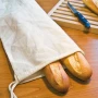Bread bag | 100% cotton 105g/m² | Matching colour drawstring closure | Stitched finishing